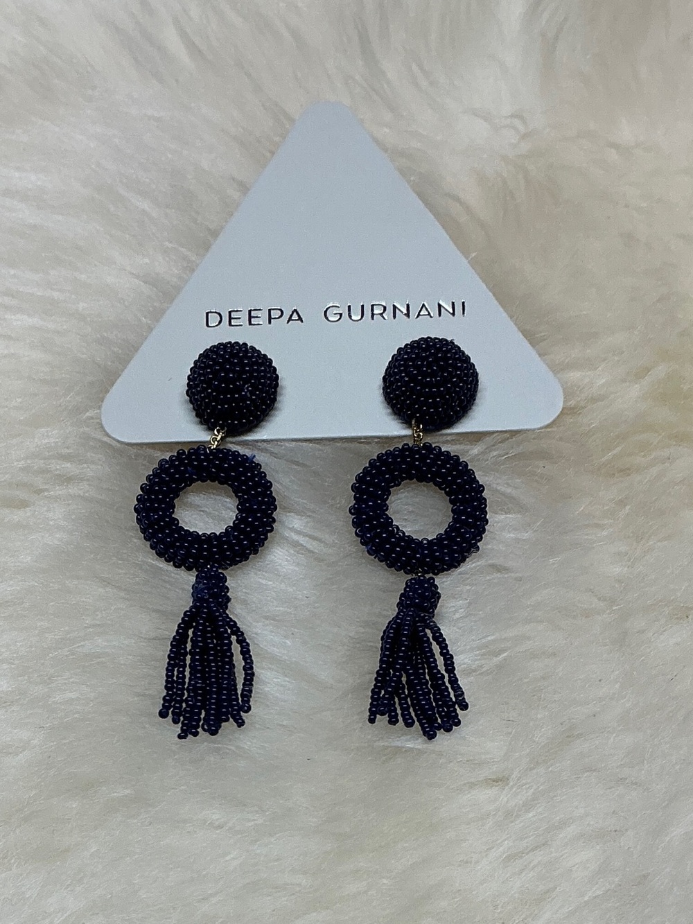 Deepa Gurnani Navy Oliver Earrings